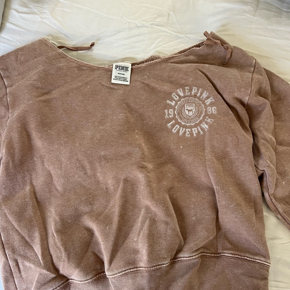 PINK Off the shoulder long sleeve